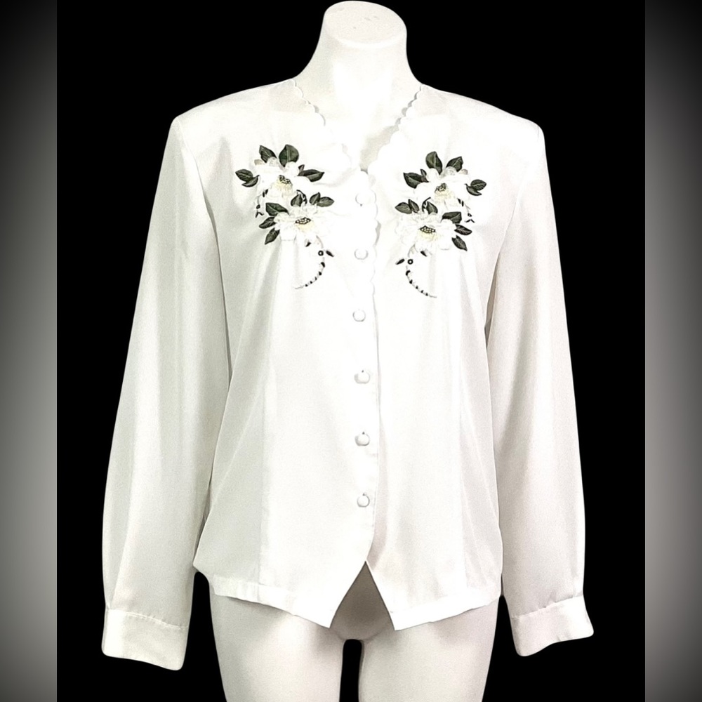 Vintage Lisa Josephs silk poly blouse